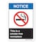Signmission ANSI Sign, This Is Smoke-Free Workplace, 18in X 12in Aluminum, 12" W, 18" L, Landscape OS-NS-A-1218-L-19933 - alternate 1